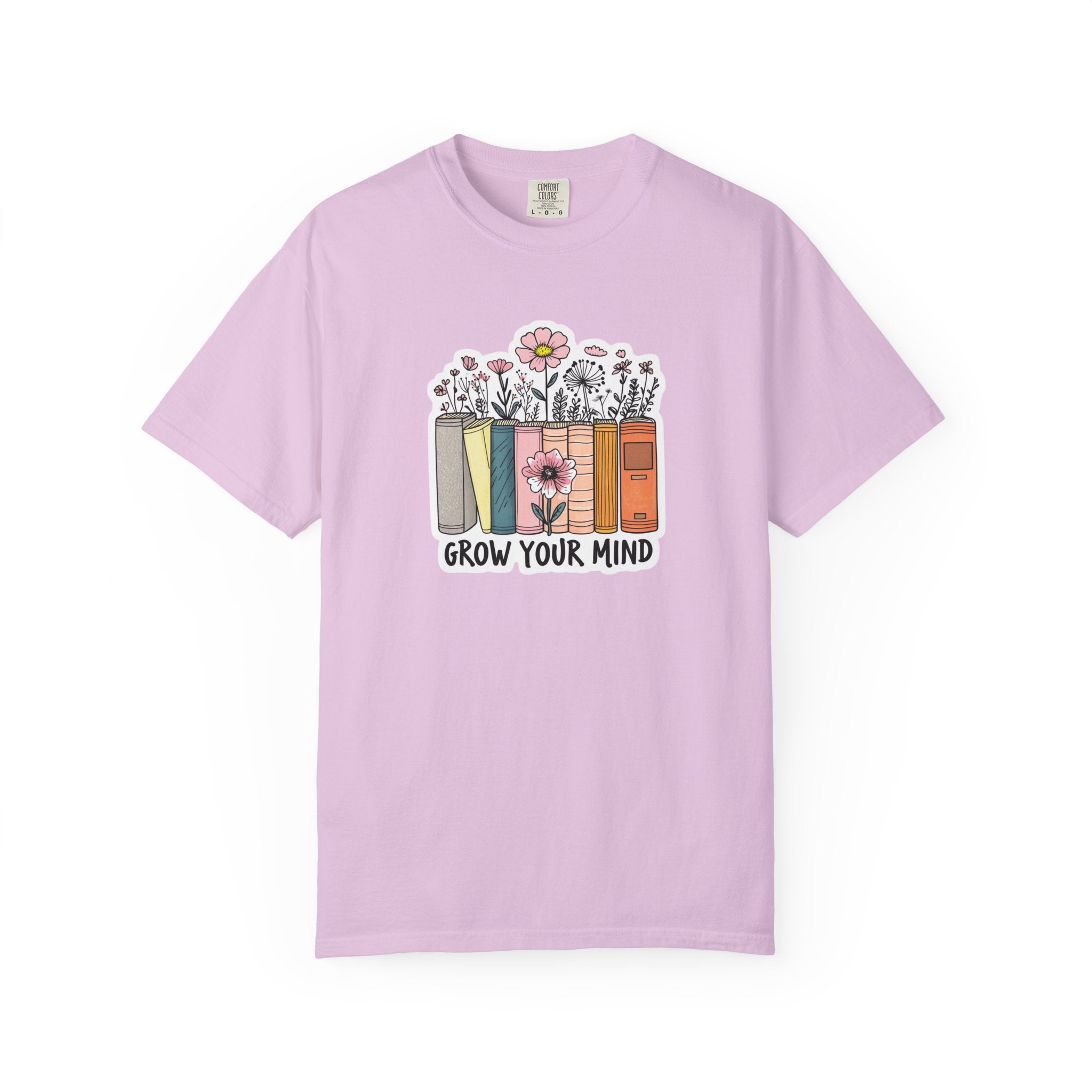 Grow Your Mind Book Stack T-Shirt