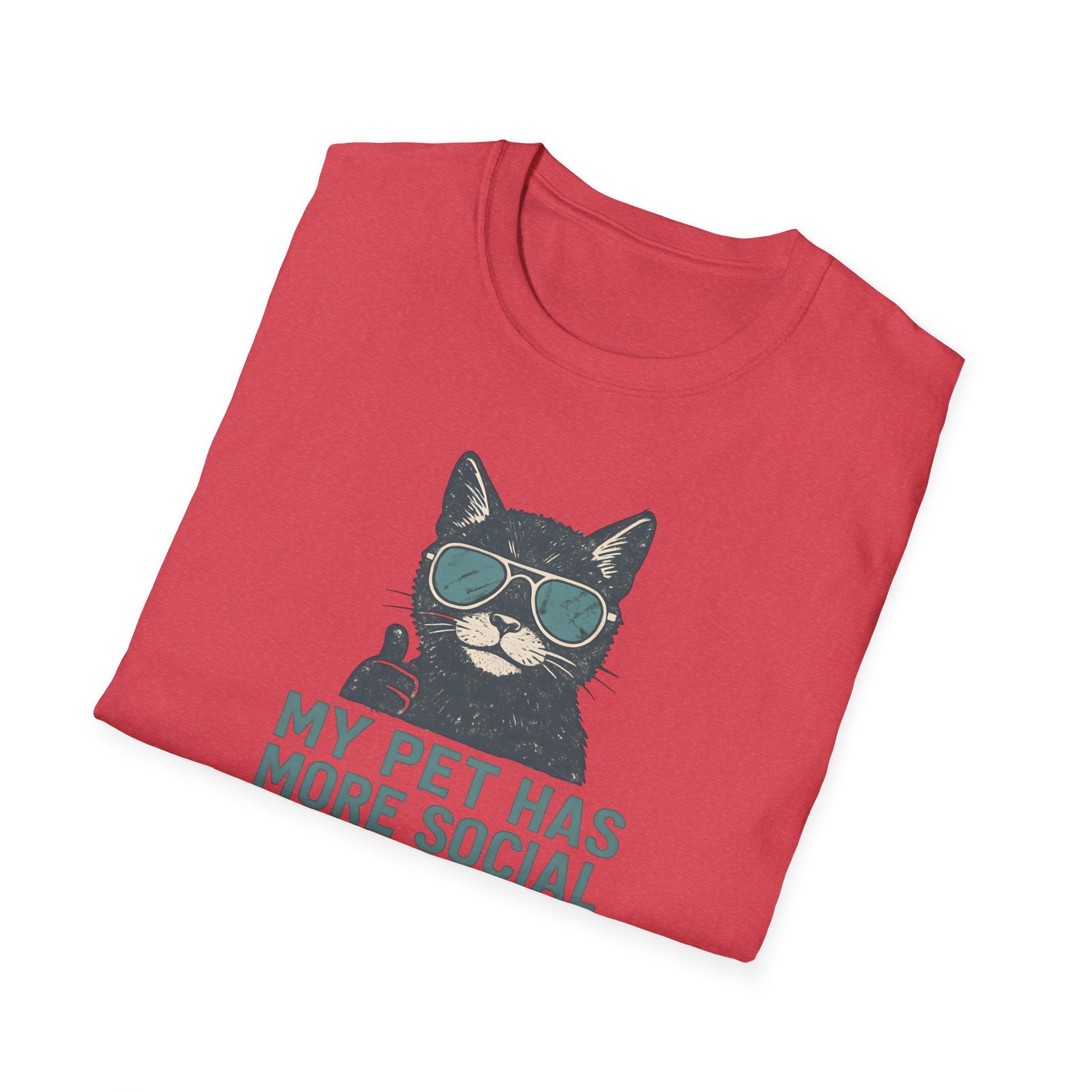Cat T-Shirt — “My Pet Has More Social Skills Than I Do” Funny Cat Graphic Tee