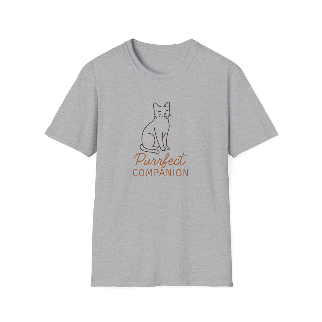 Cat T-Shirt — 'Purrfect Companion' Minimalist Cat Lover Tee