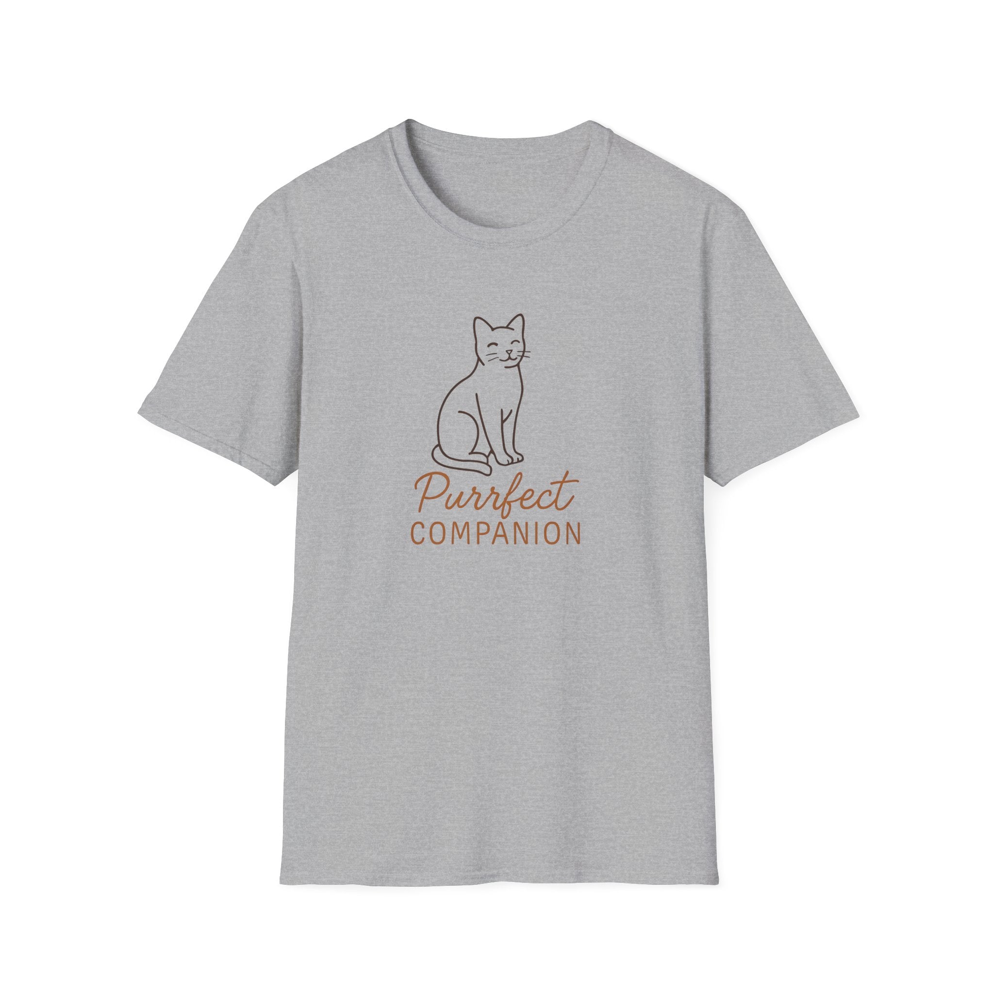 Cat T-Shirt — 'Purrfect Companion' Minimalist Cat Lover Tee