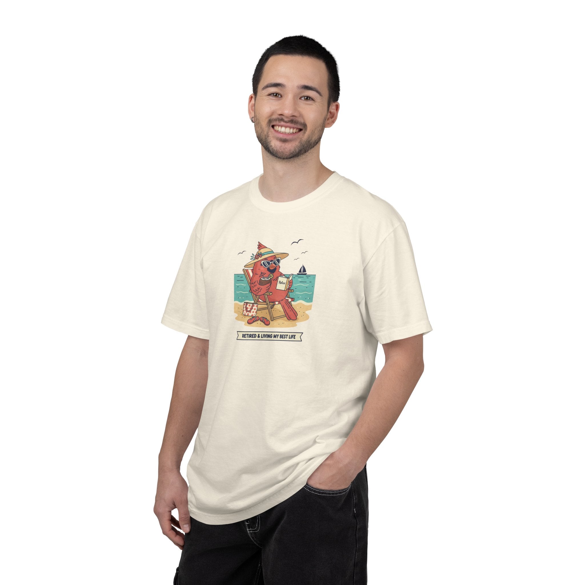 Beach Cardinal Relaxing T-Shirt — Retro Summer Tee