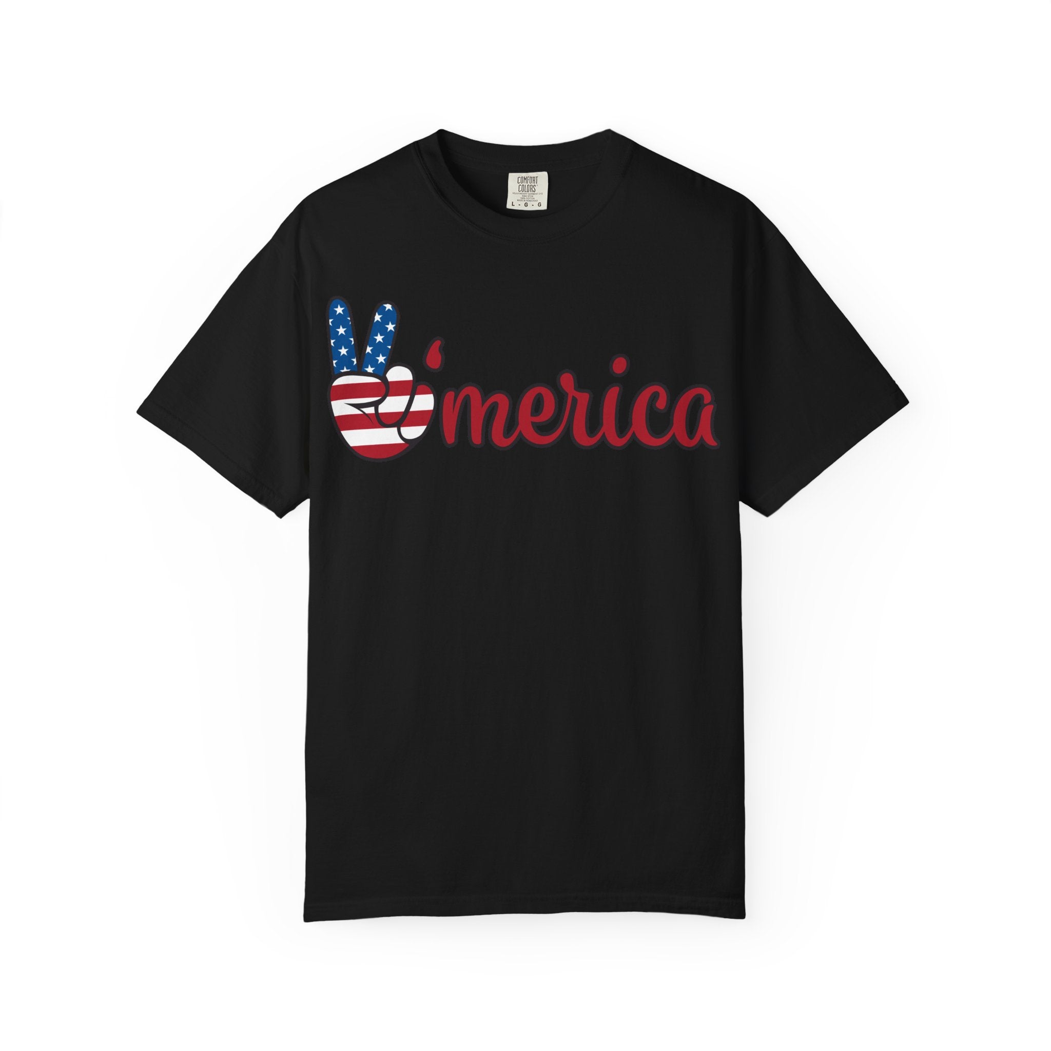 'Merica Peace Sign T-Shirt — Patriotic USA Flag Graphic Tee for 4th of July