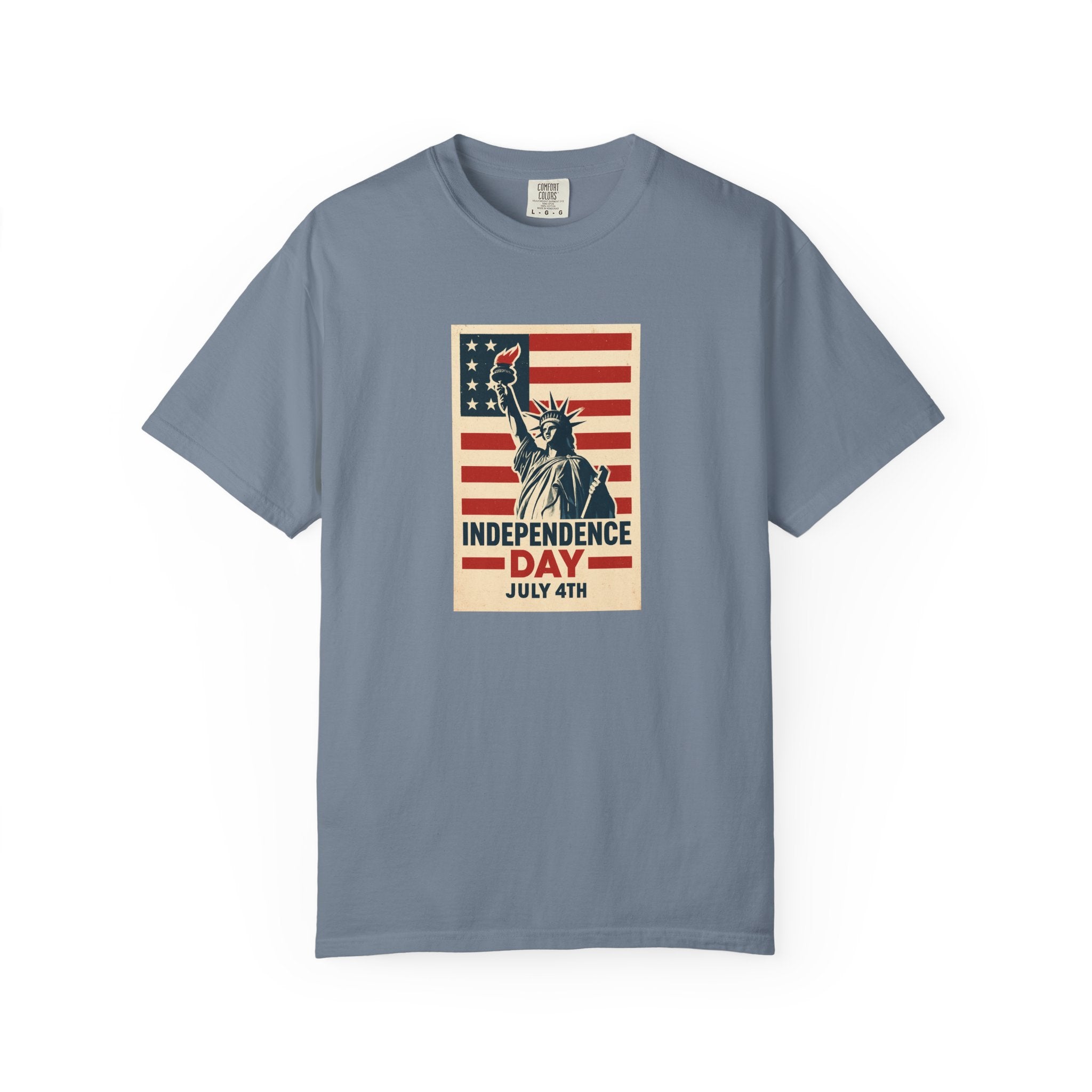 Independence Day T-Shirt – Statue of Liberty American Flag July 4th Graphic Tee