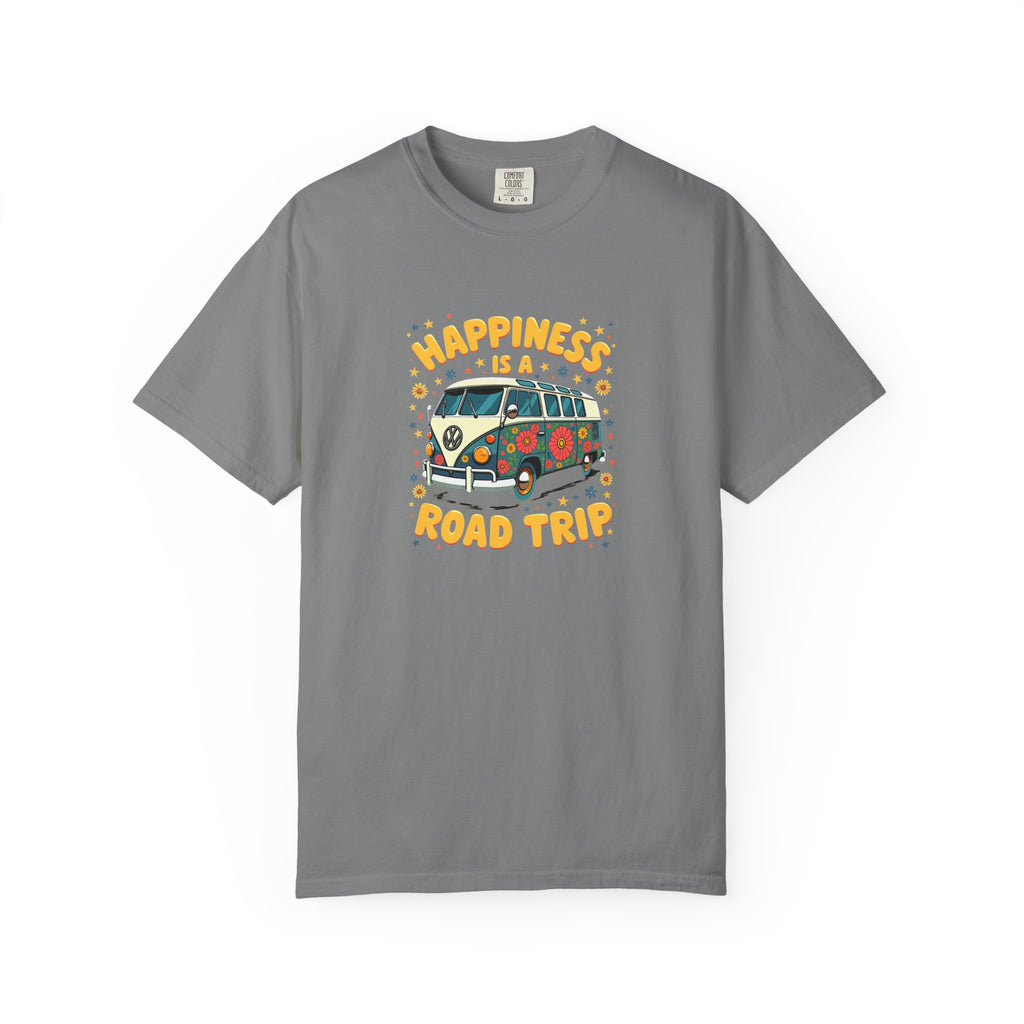 Road Trip T-Shirt — "Happiness Is A Road Trip" Vintage Camper Tee