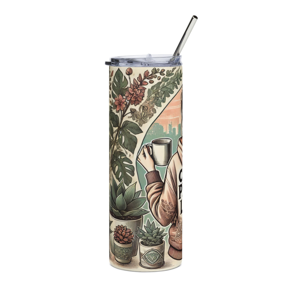 Crazy Plant Lady 20oz Stainless Steel Tumbler — Floral Succulent Travel Mug