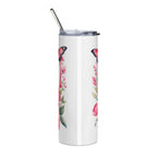 "The Best Mom" Floral Butterfly 20oz Stainless Tumbler