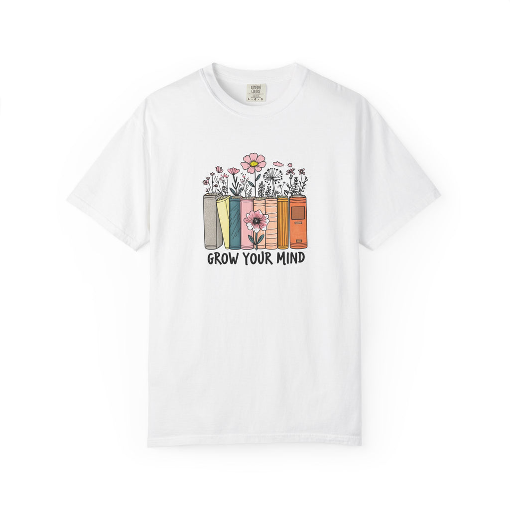 Grow Your Mind Book Stack T-Shirt
