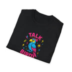 Talk Birdy To Me T-Shirt — Colorful Parrot Graphic Tee