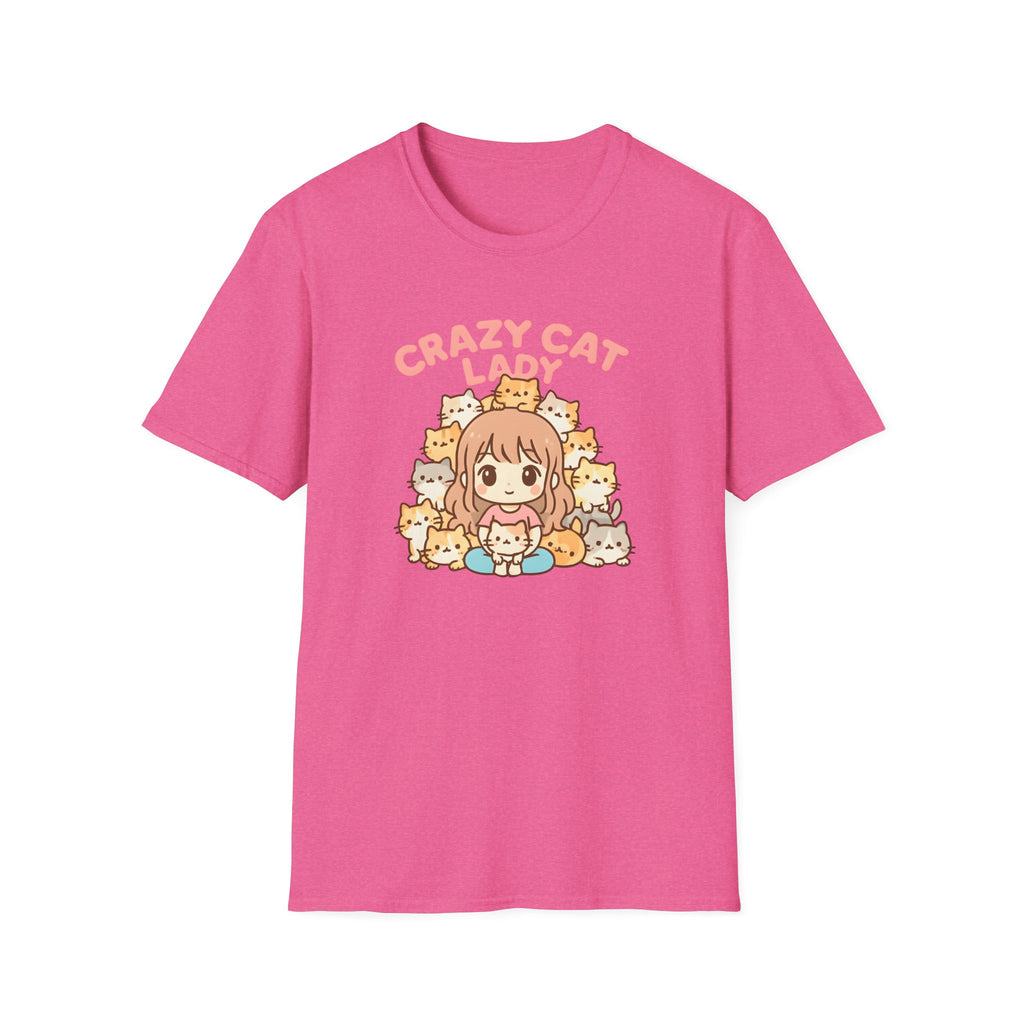 Crazy Cat Lady T-Shirt — Cute Anime Cat Mom Graphic Tee