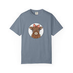 Highland Cow Tee — Cute Cow with Pink Bow Graphic T-Shirt