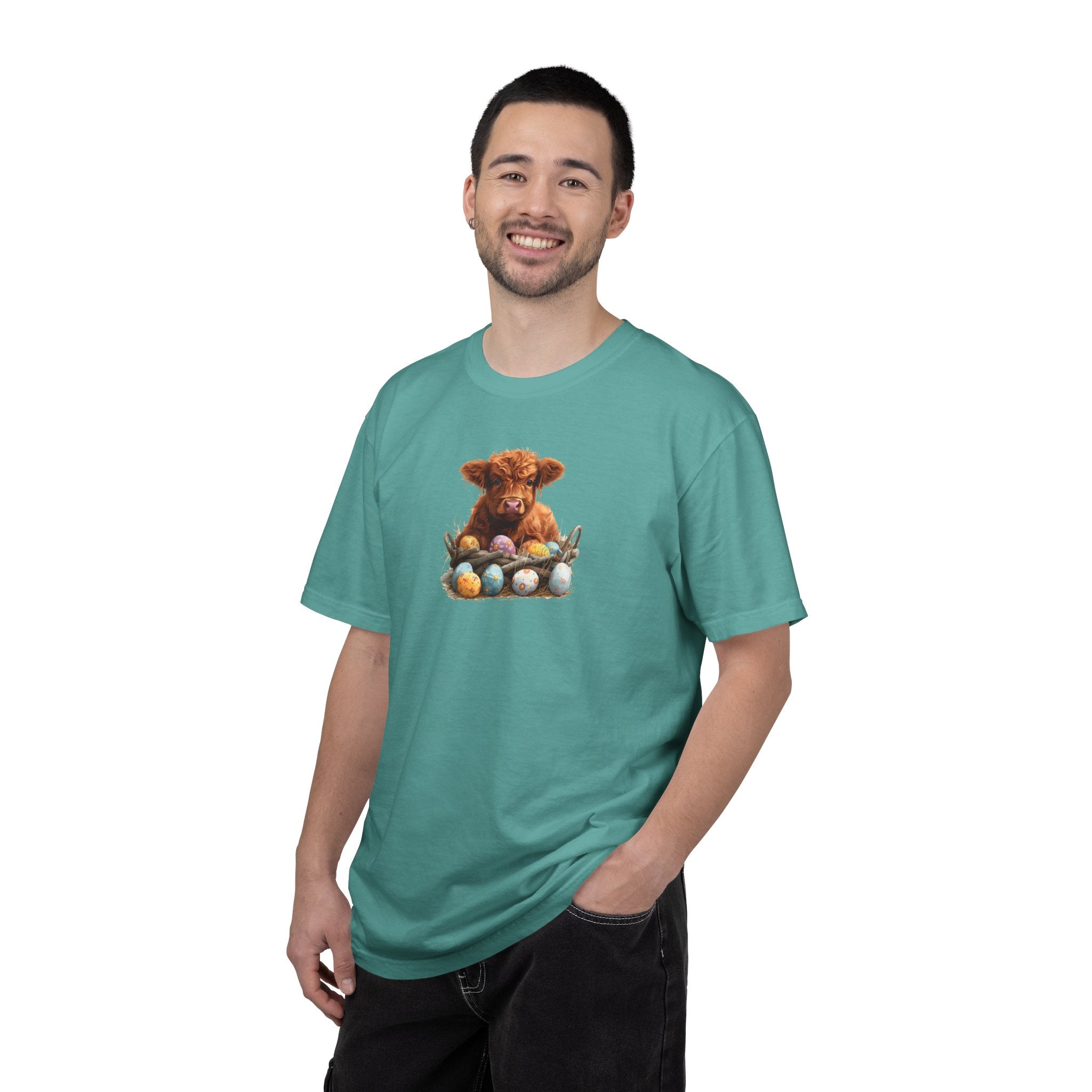 Highland Calf with Easter Eggs T-Shirt
