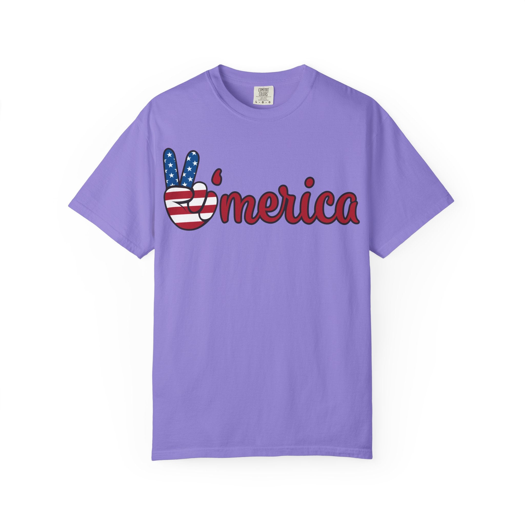 'Merica Peace Sign T-Shirt — Patriotic USA Flag Graphic Tee for 4th of July