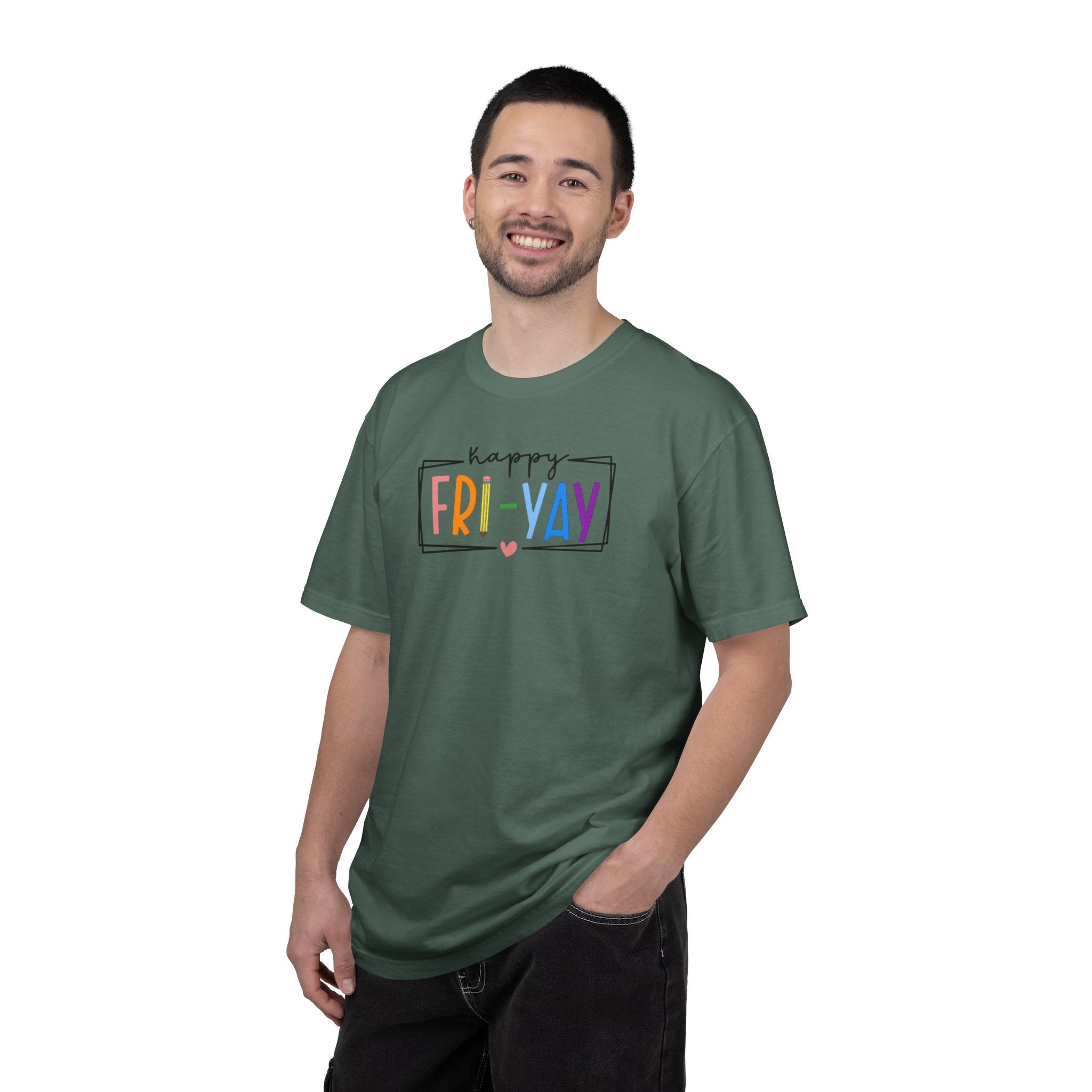Fri-Yay T-Shirt — Colorful ‘Happy FRI-YAY’ Casual Tee