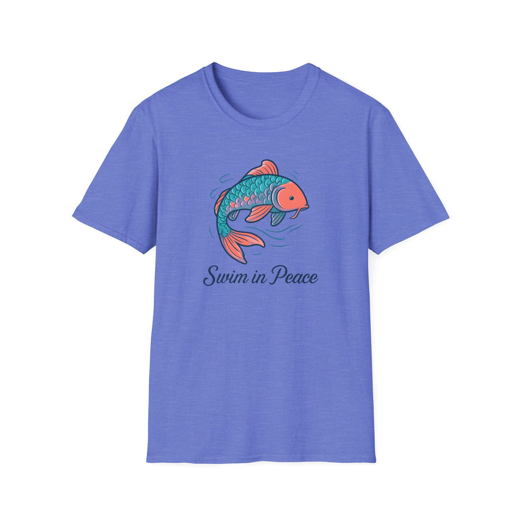 Koi Fish Tee — "Swim in Peace" Relaxed Graphic T-Shirt