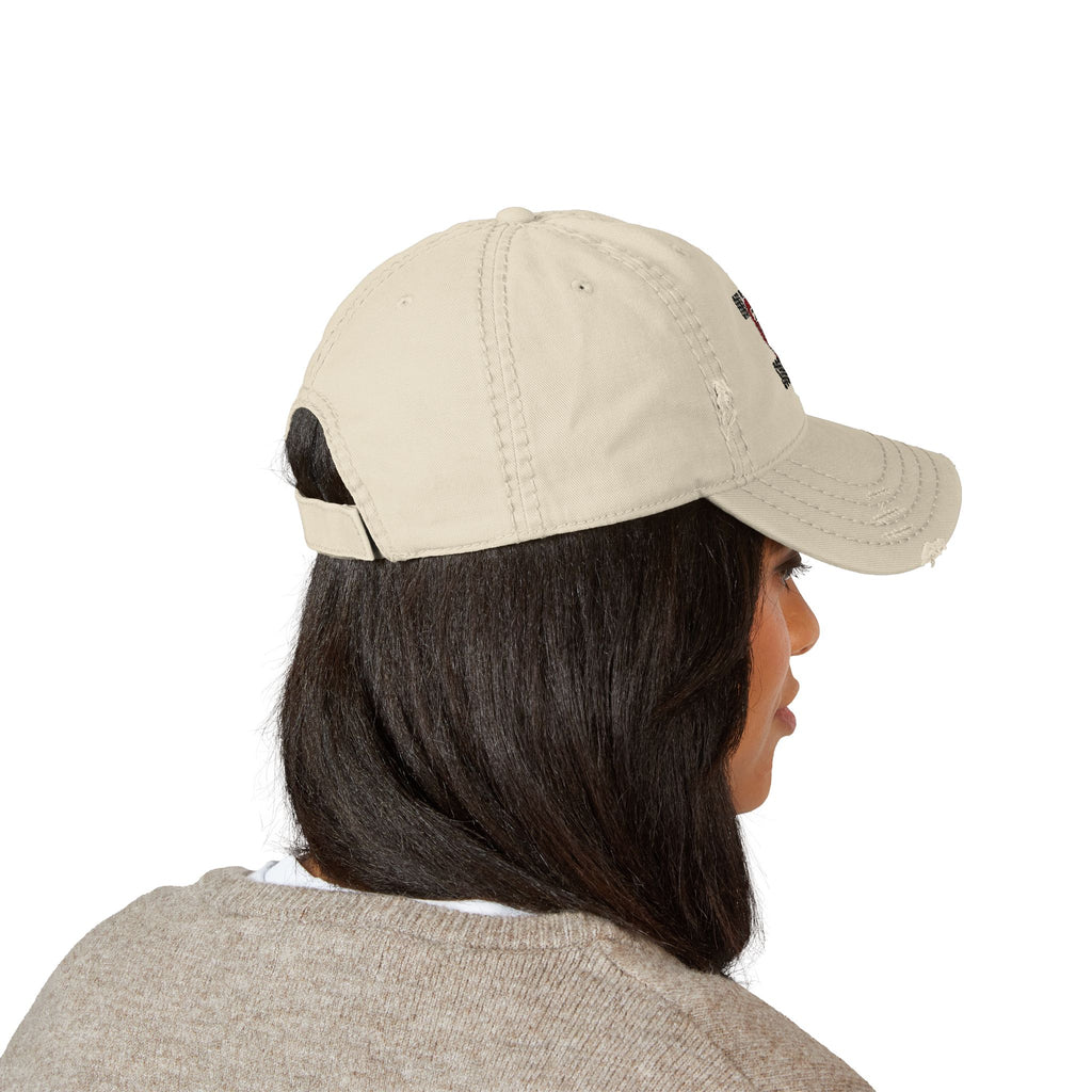 Distressed Embroidered OU Sooners Dad Hat — Vintage Oklahoma Baseball Cap