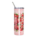 20oz Strawberry Mom Stainless Steel Tumbler – Floral Heart Design