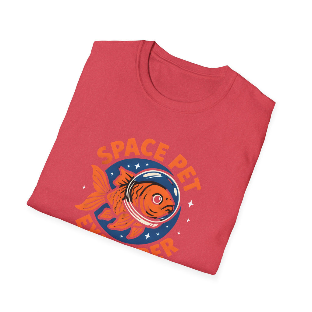 Space Pet Explorer T-Shirt — Retro Astronaut Goldfish Tee