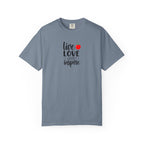 Live Love Inspire T-Shirt — Teacher Appreciation Apple Graphic Tee