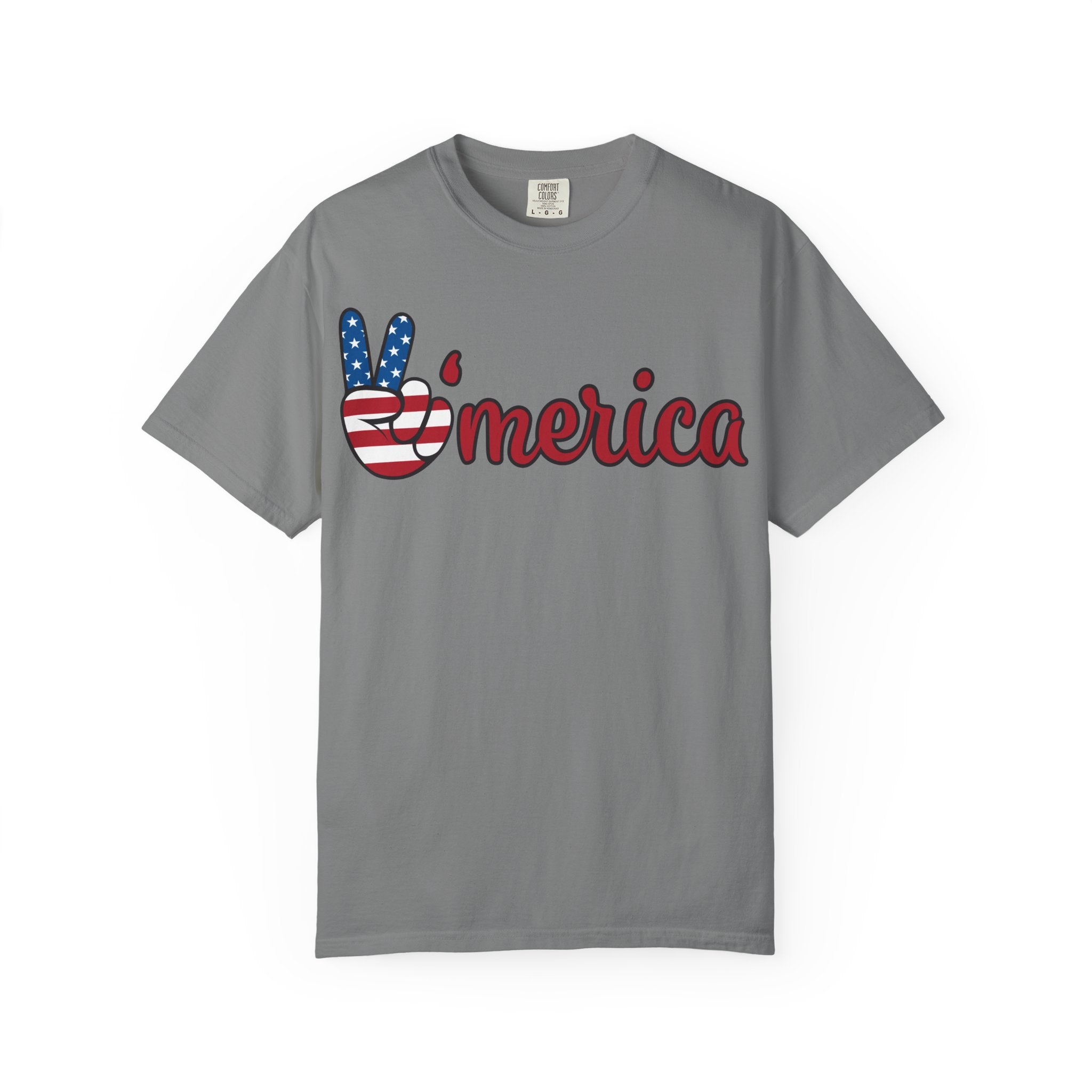 'Merica Peace Sign T-Shirt — Patriotic USA Flag Graphic Tee for 4th of July