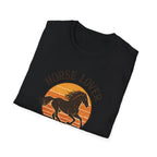 Horse Lover T-Shirt — Running Horse Sunset Graphic Tee