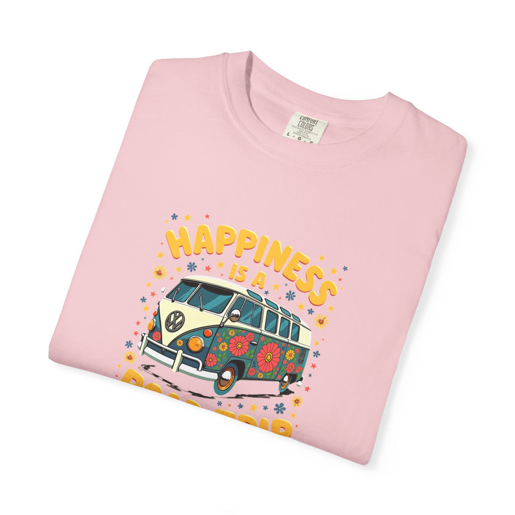 Road Trip T-Shirt — "Happiness Is A Road Trip" Vintage Camper Tee