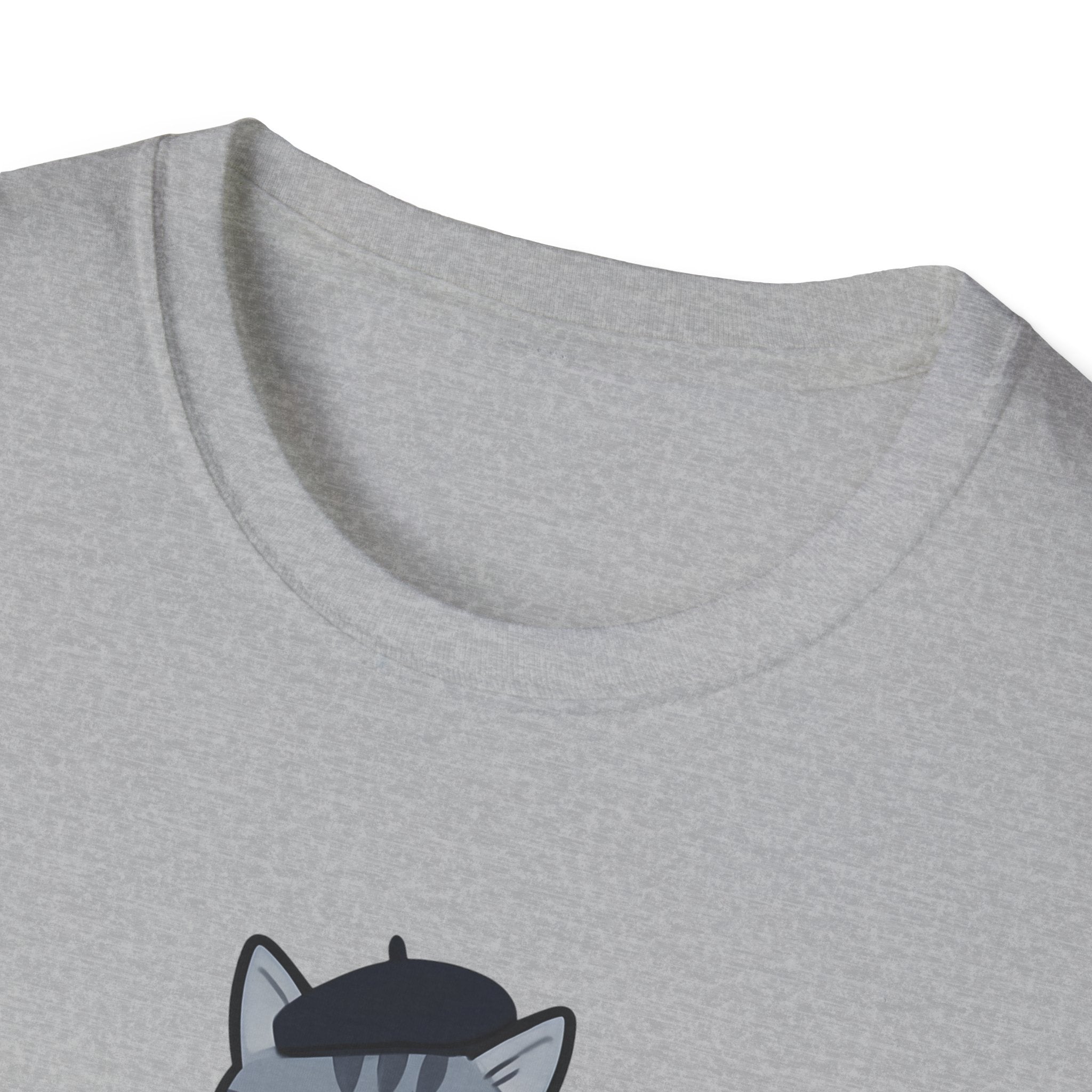 Artistic Catitude T-Shirt — Cute Gray Tabby Cat Graphic Tee