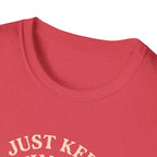 T‑Shirt — "Just Keep Swimming" Orange Fish Graphic Tee
