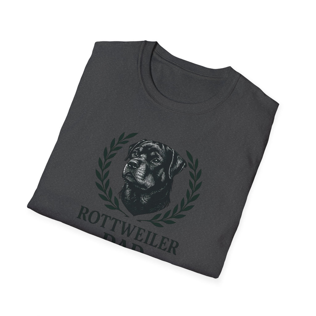 Rottweiler Dad T-Shirt — Dog Dad Tee with Rottweiler Portrait