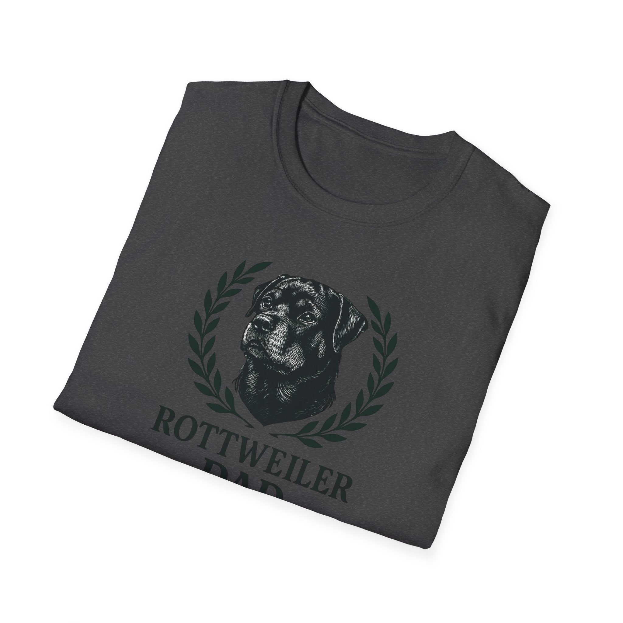 Rottweiler Dad T-Shirt — Dog Dad Tee with Rottweiler Portrait