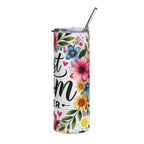 Best Mom Ever Stainless Steel Tumbler - 20oz Floral Travel Cup