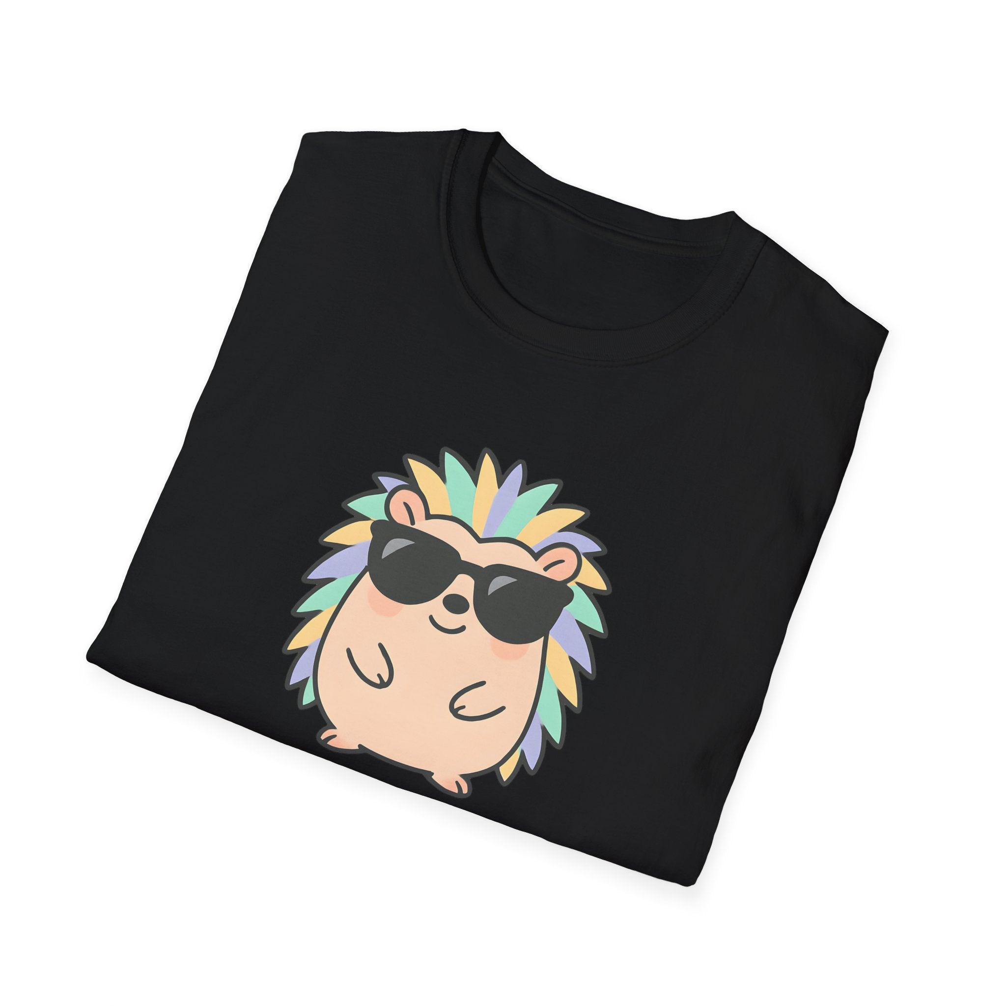 Feeling Sharp Hedgehog T-Shirt — Cute Sunglasses Prickly Cartoon Tee