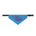 Bandana - "Star Spangled Stud" Clip-On Pet Bandana (Patriotic Red & Blue)