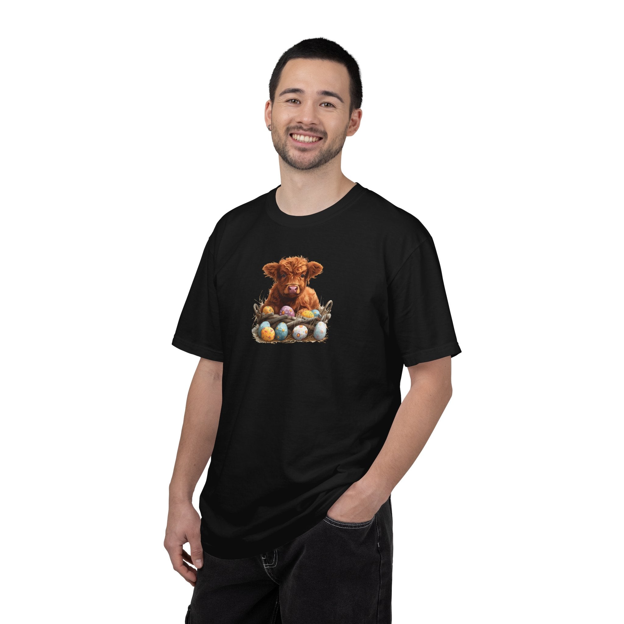 Highland Calf with Easter Eggs T-Shirt