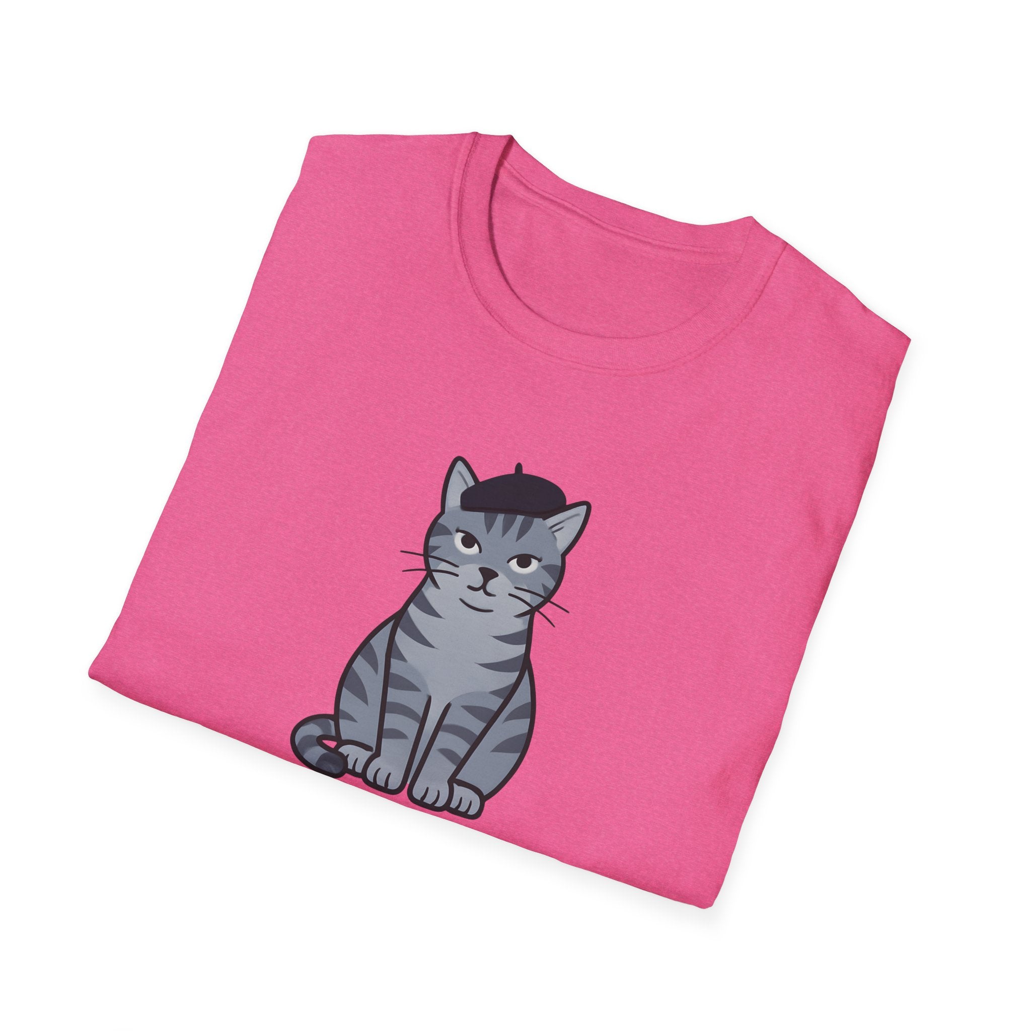 Artistic Catitude T-Shirt — Cute Gray Tabby Cat Graphic Tee