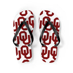 OU Crimson Logo Flip Flops — College Pride Beach Sandals