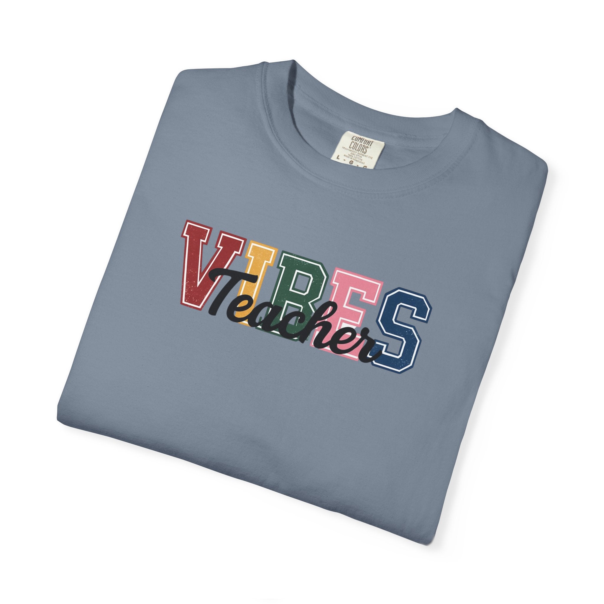 VIBES Teachers T-Shirt — Colorful Retro School Pride Tee