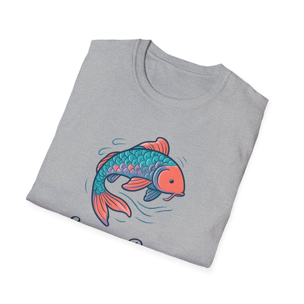 Koi Fish Tee — "Swim in Peace" Relaxed Graphic T-Shirt