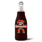 Zip-Up Bottle Cooler Sleeve — "Go Pokes!" Mascot Can Koozie