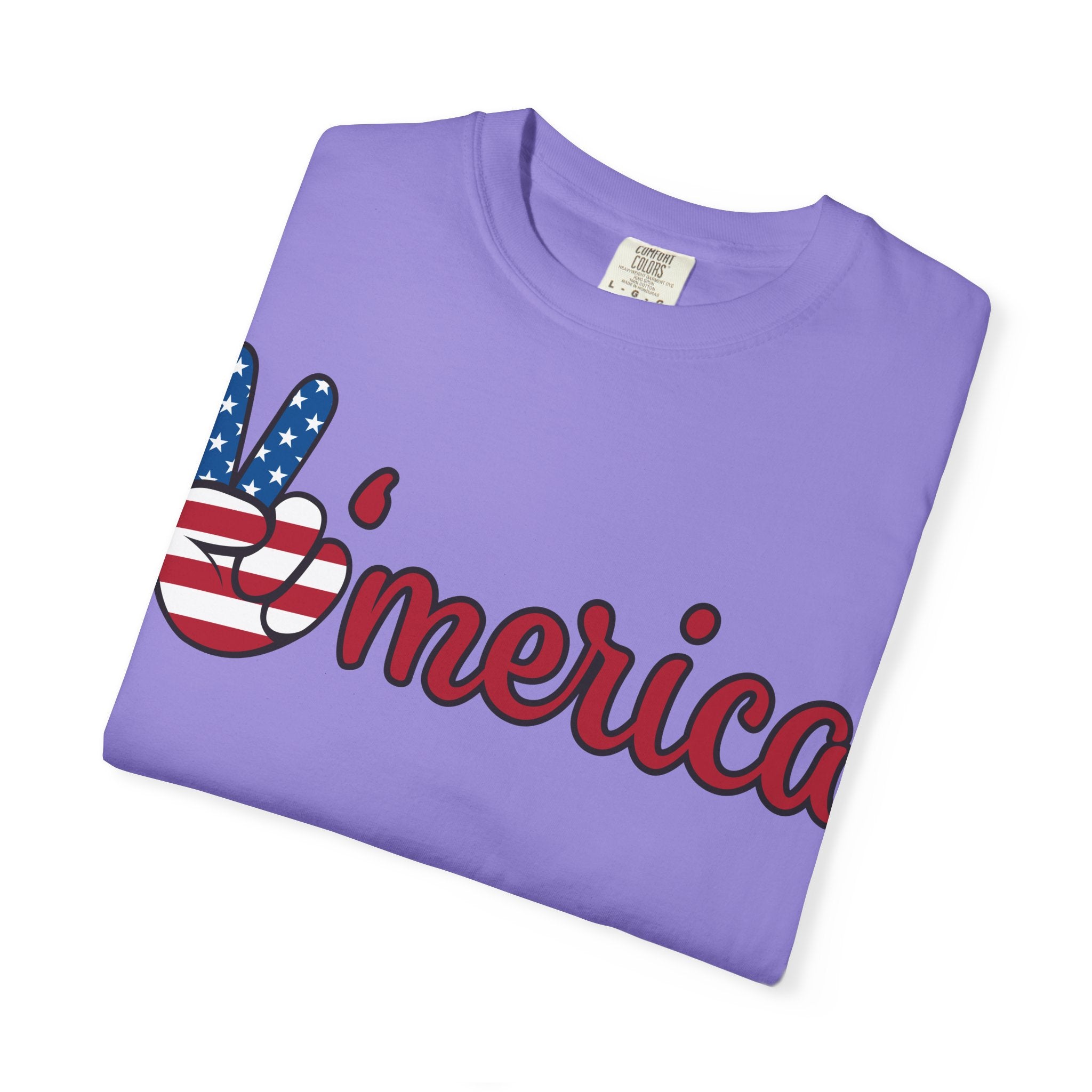 'Merica Peace Sign T-Shirt — Patriotic USA Flag Graphic Tee for 4th of July