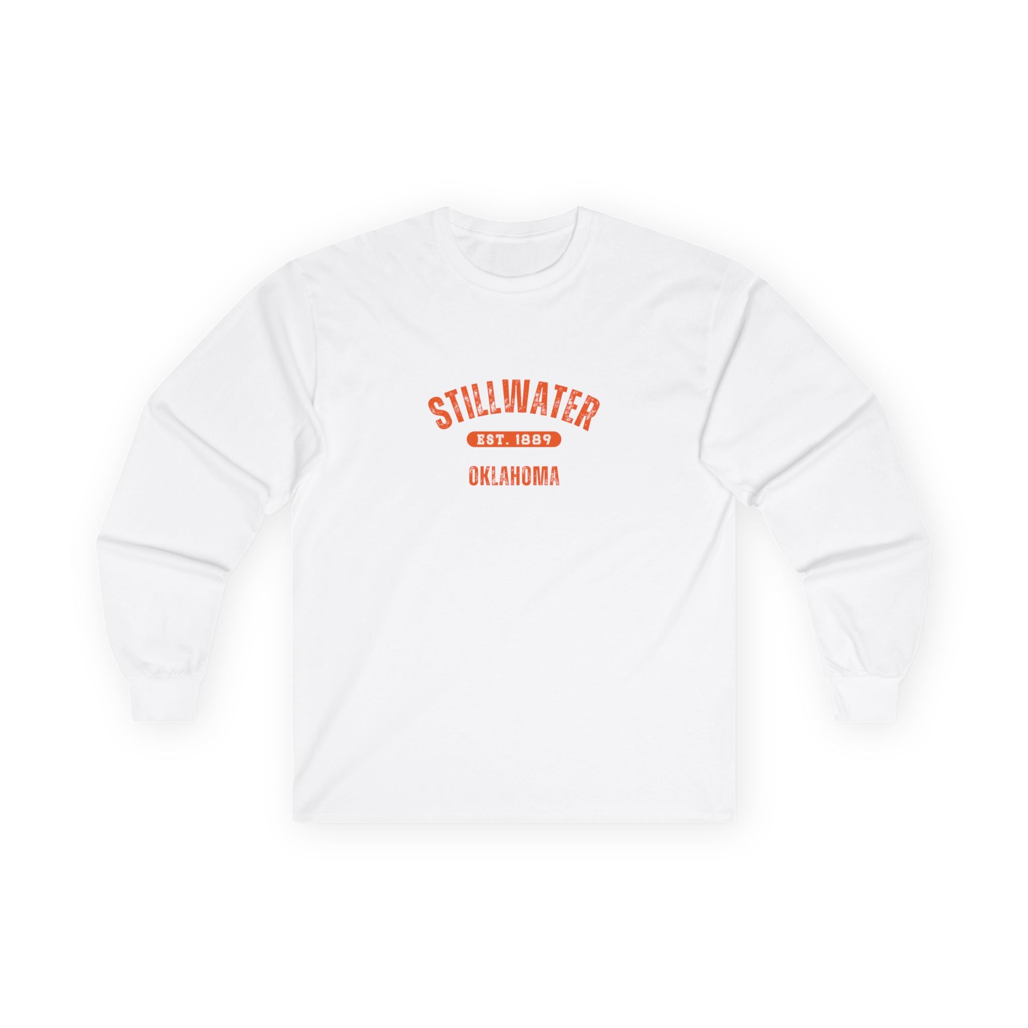Stillwater Oklahoma Long Sleeve Tee — Vintage Campus Shirt