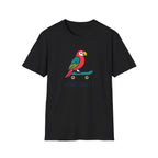 Winging It Parrot T-Shirt — Cute Skateboard Bird Graphic Tee