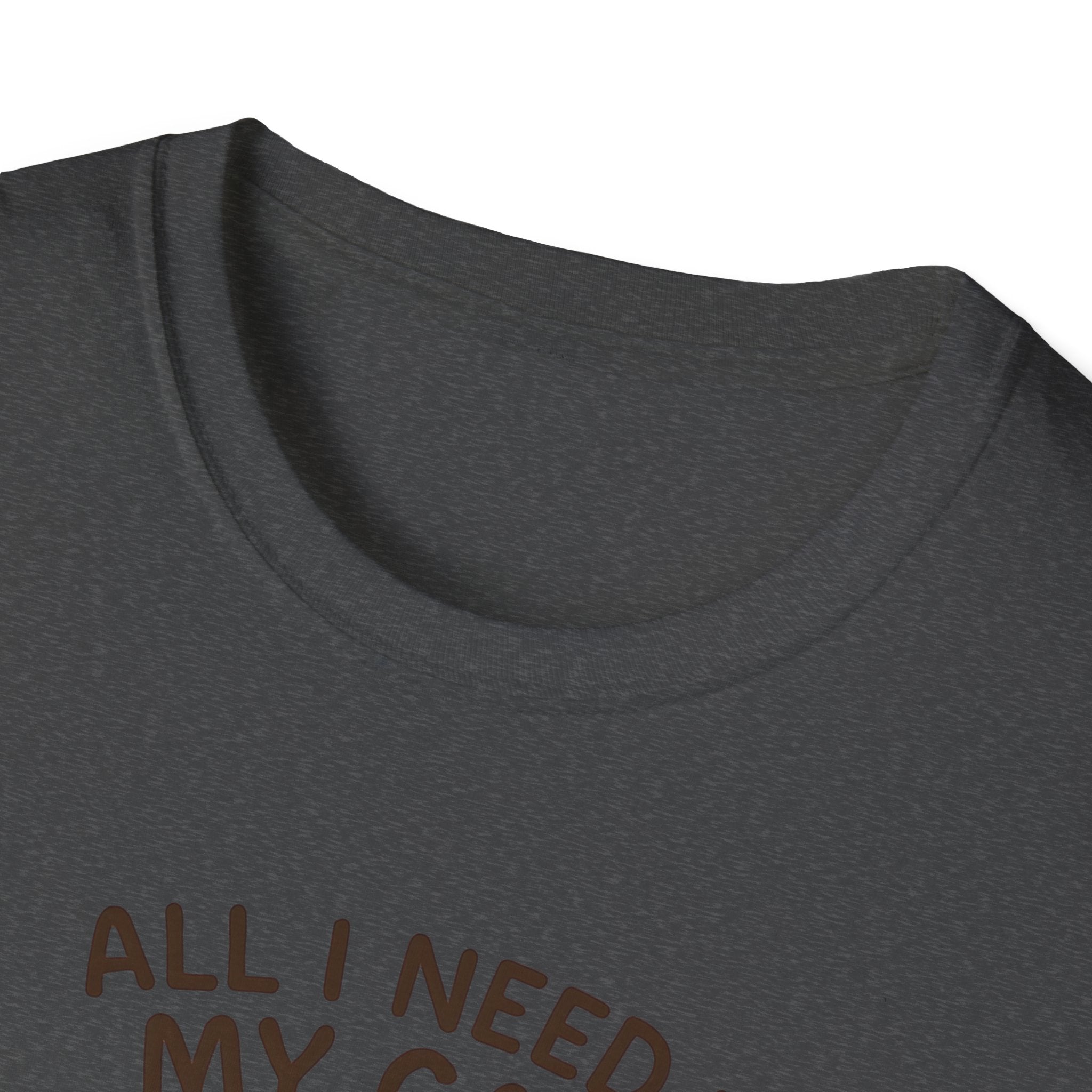 Cat and Coffee T‑Shirt — "All I Need Is My Cat and Coffee" Cute Cat in Mug Tee