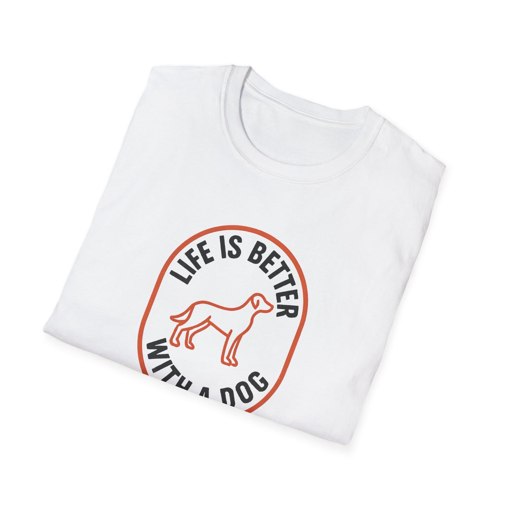 Life Is Better With A Dog T-Shirt — Minimal Dog Lover Tee