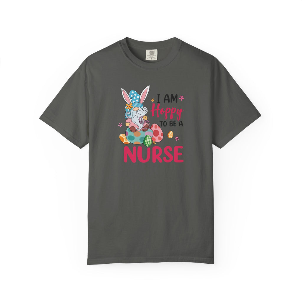 Nurse Bunny T-Shirt — "I Am Hoppy to Be a Nurse" Cute Easter Tee