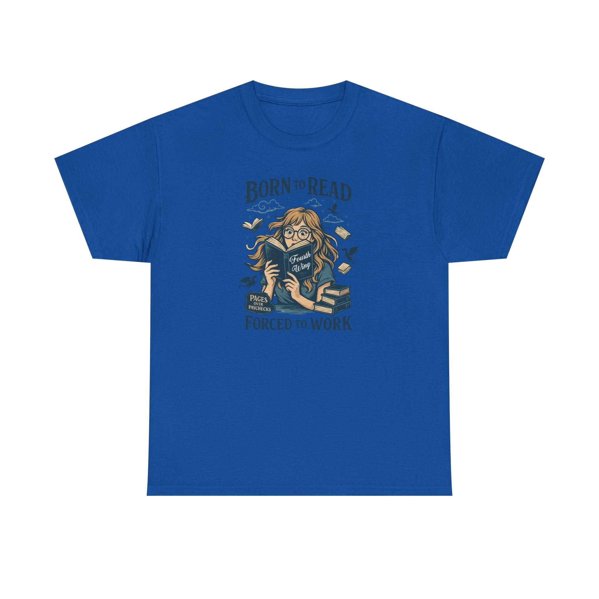 "Born to Read, Forced to Work" Book Lover Graphic Tee