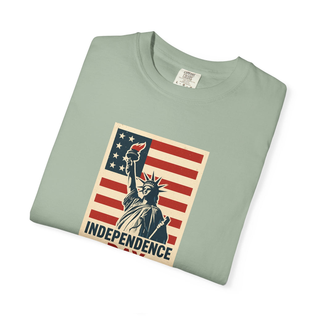 Independence Day T-Shirt – Statue of Liberty American Flag July 4th Graphic Tee