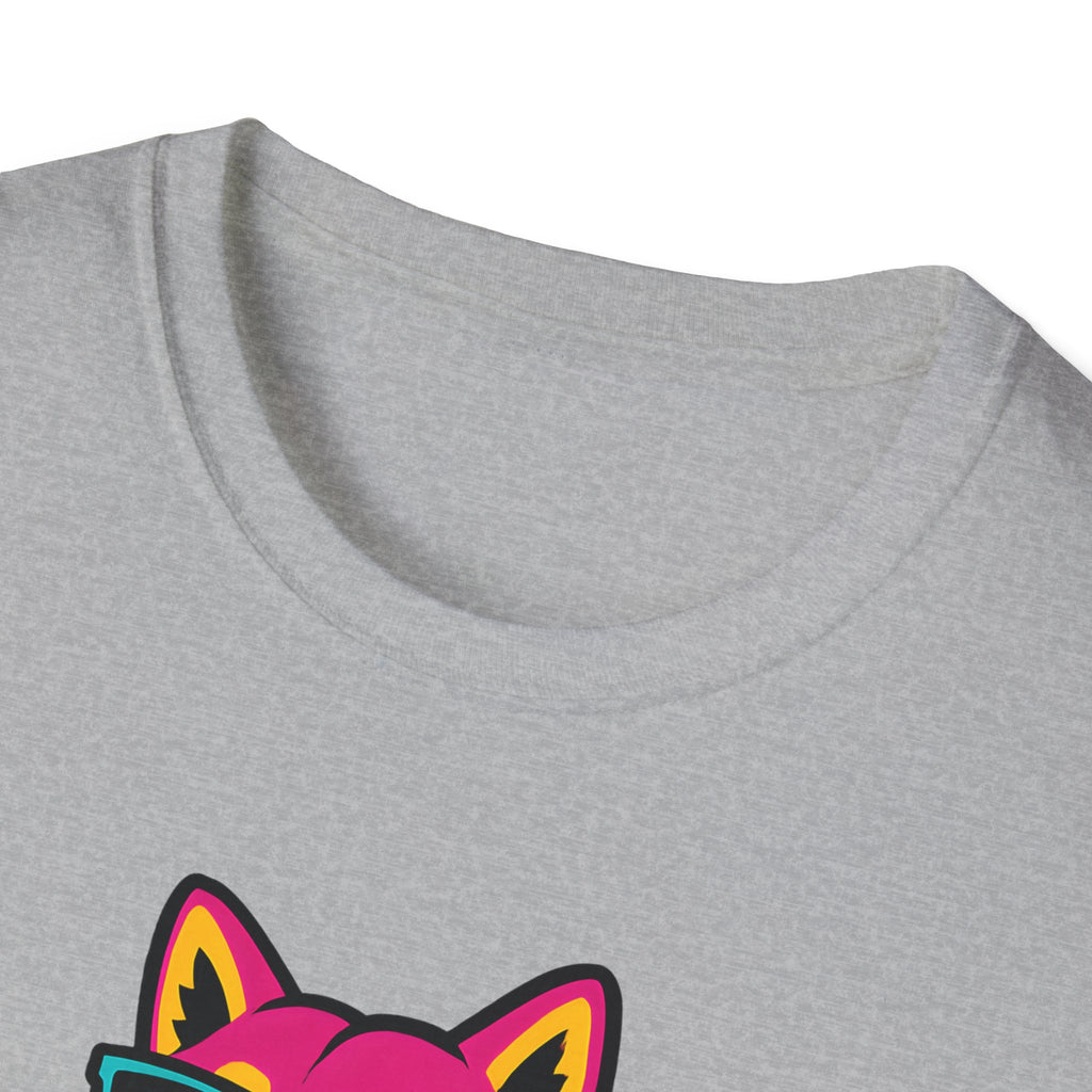 Pawsome Sunglasses Dog T-Shirt – Retro Neon Shiba Graphic Tee