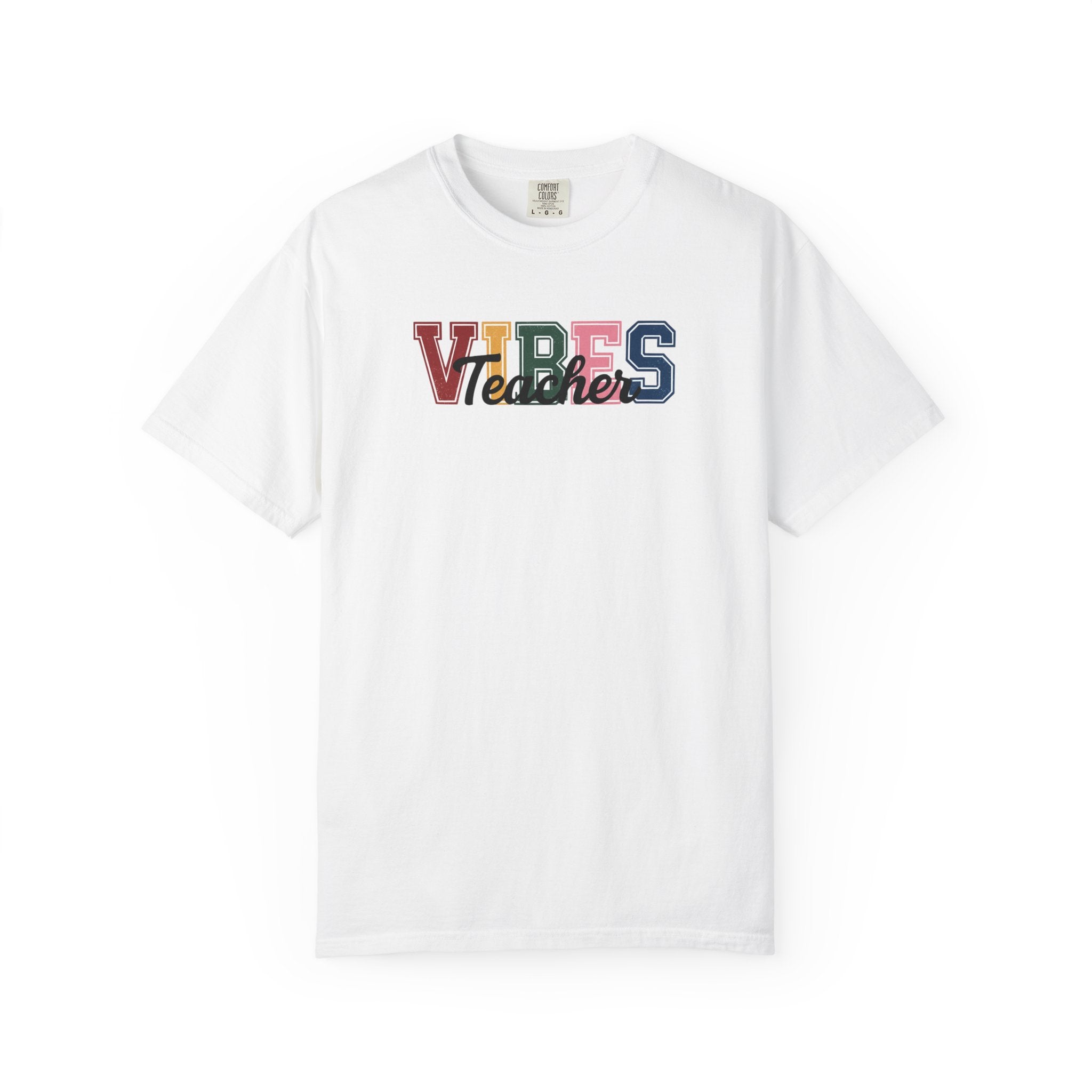 VIBES Teachers T-Shirt — Colorful Retro School Pride Tee