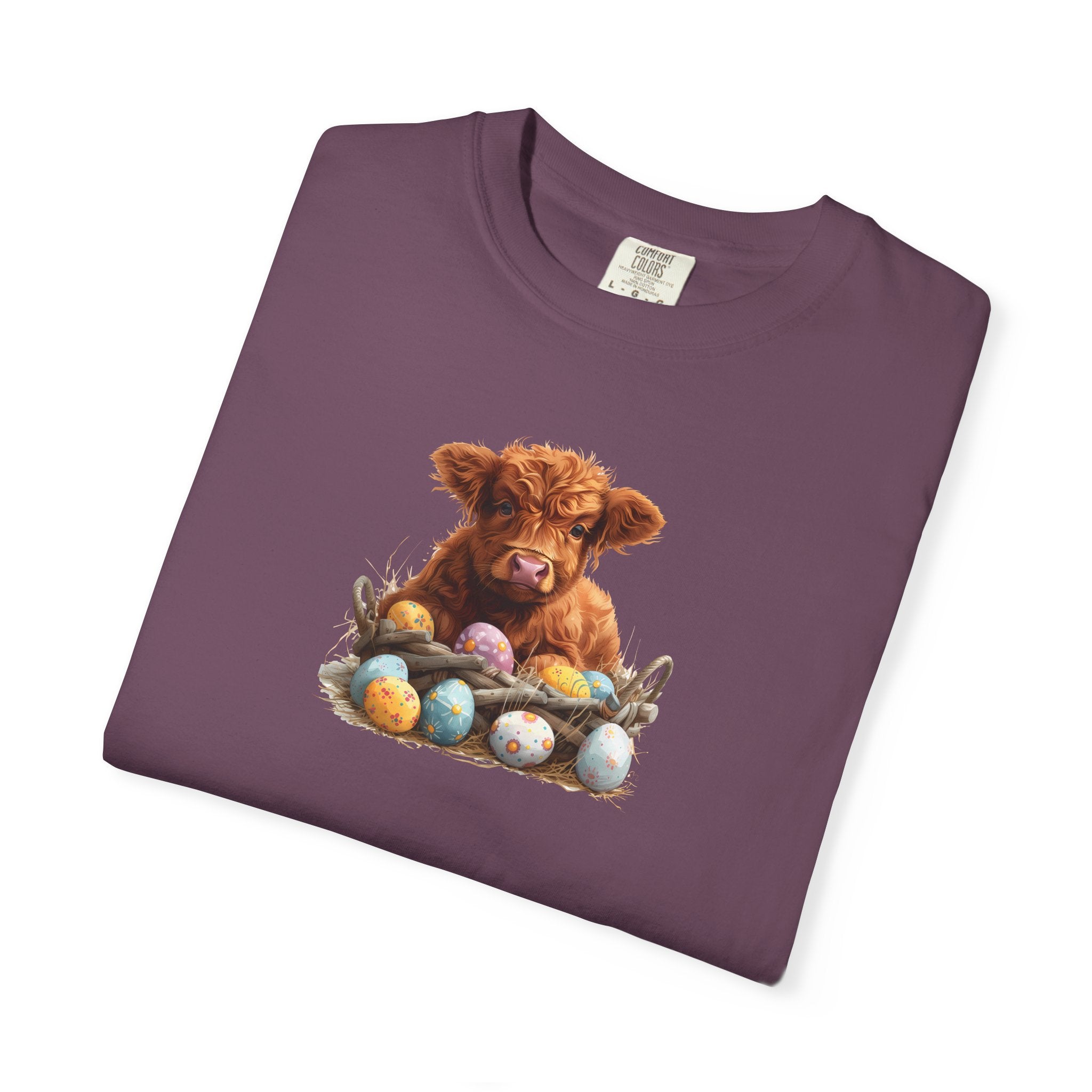 Highland Calf with Easter Eggs T-Shirt