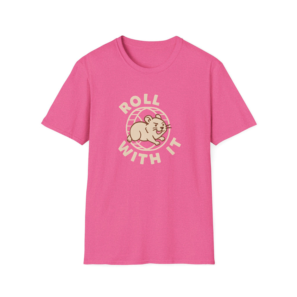 T-Shirt — "Roll With It" Cute Hamster Graphic Tee